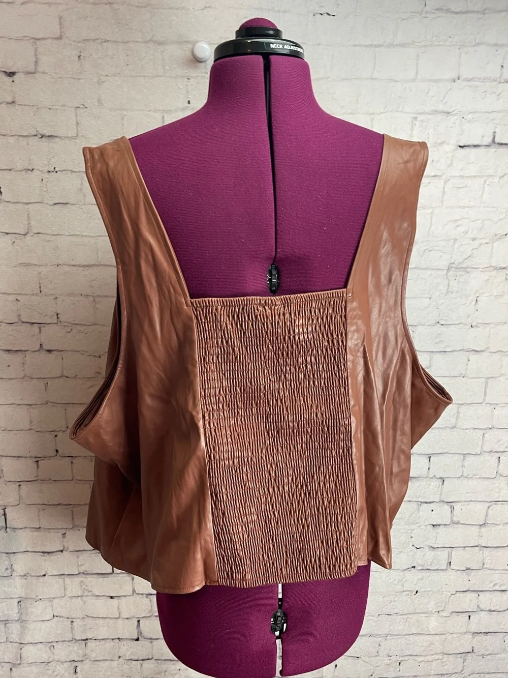 Torrid size 5 brown faux leather tank top new